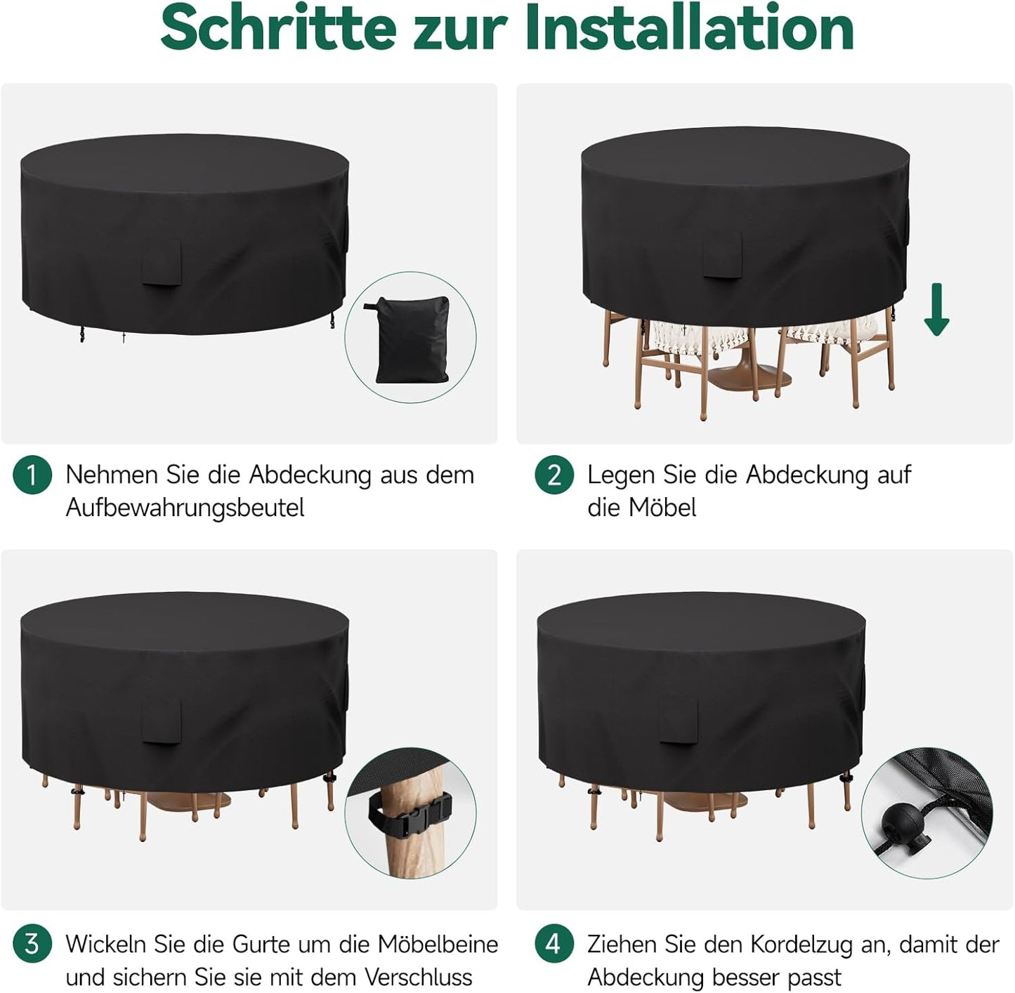 Gartenmöbelabdeckung 274x80cm wasserdicht