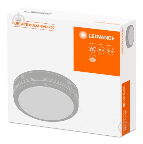 Plafons, sienas un griestu gaismeklis Ledvance Surface Bulkhead 250, 10 W, 3000 K, 800 lm