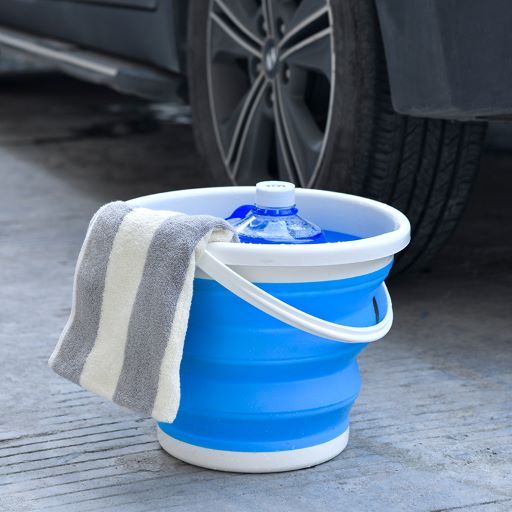 Kokkupandav silikoonist ämber 1.5L - sinine ja valge