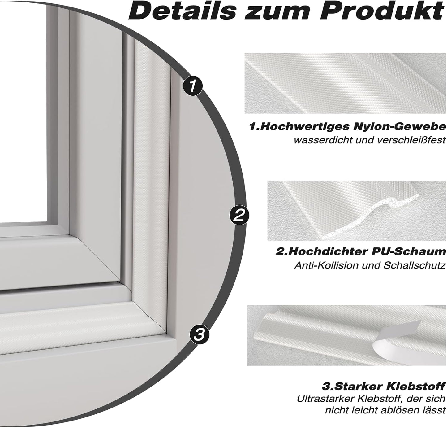 Fensterdichtung 3m weiß