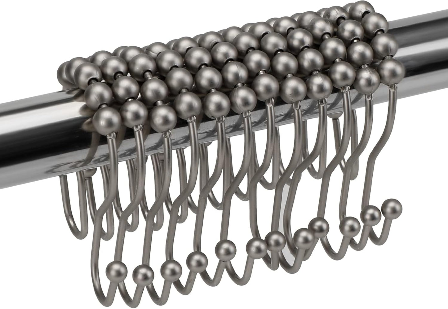 Metal shower curtain hooks