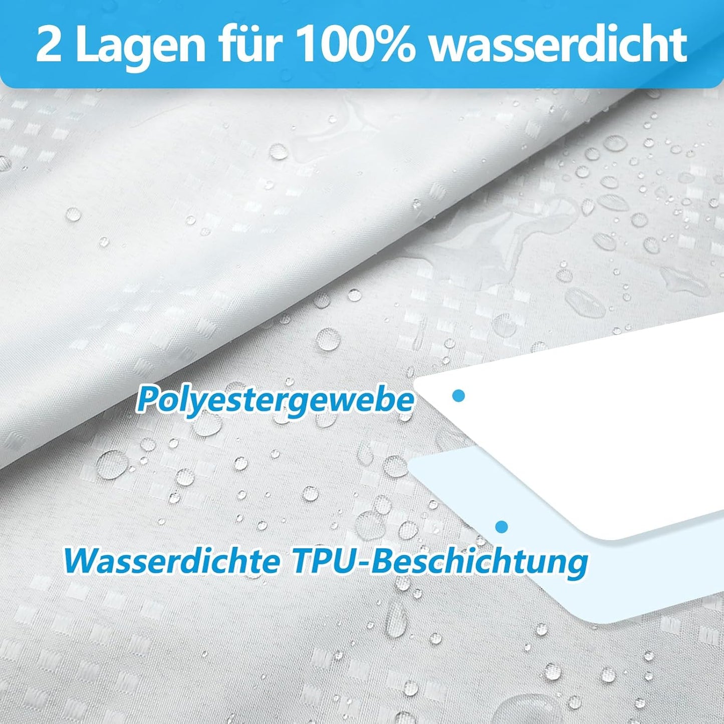 Veekindel polüesterist dušikardin geomeetrilise mustriga 120x200 cm