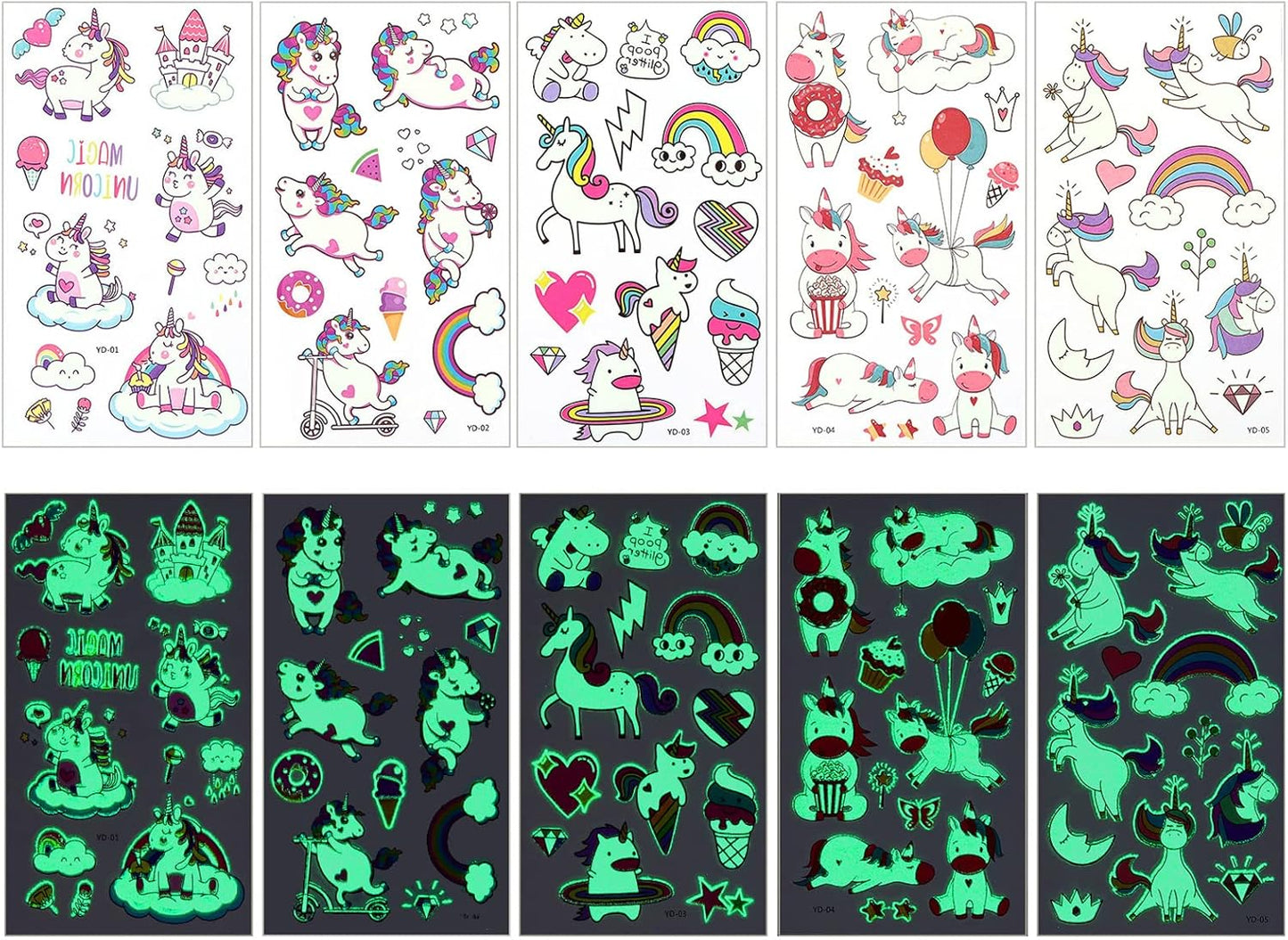 Glow-in-the-Dark Tattoos: Unicorn