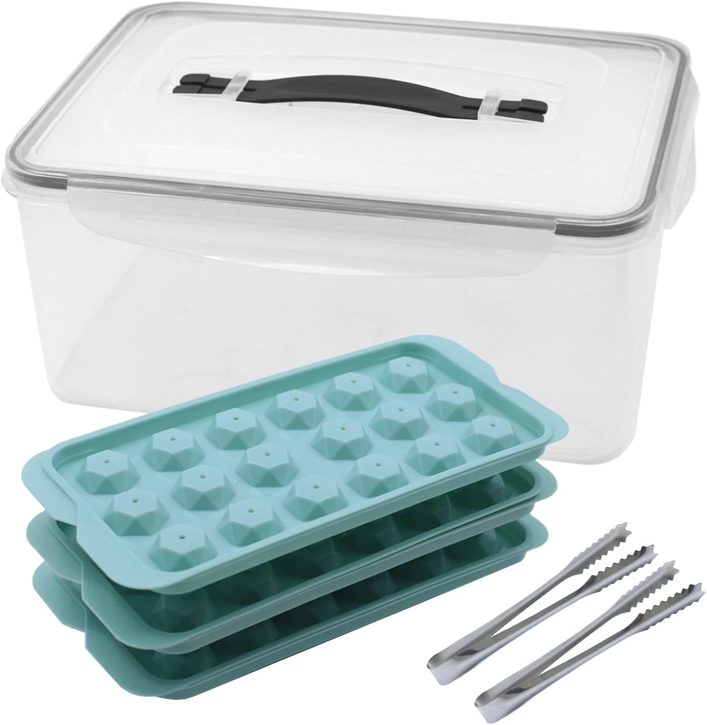 Ice cube trays, with a container