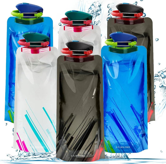 Kokkuvolditavad joogipudelid 700ml, 6 tk