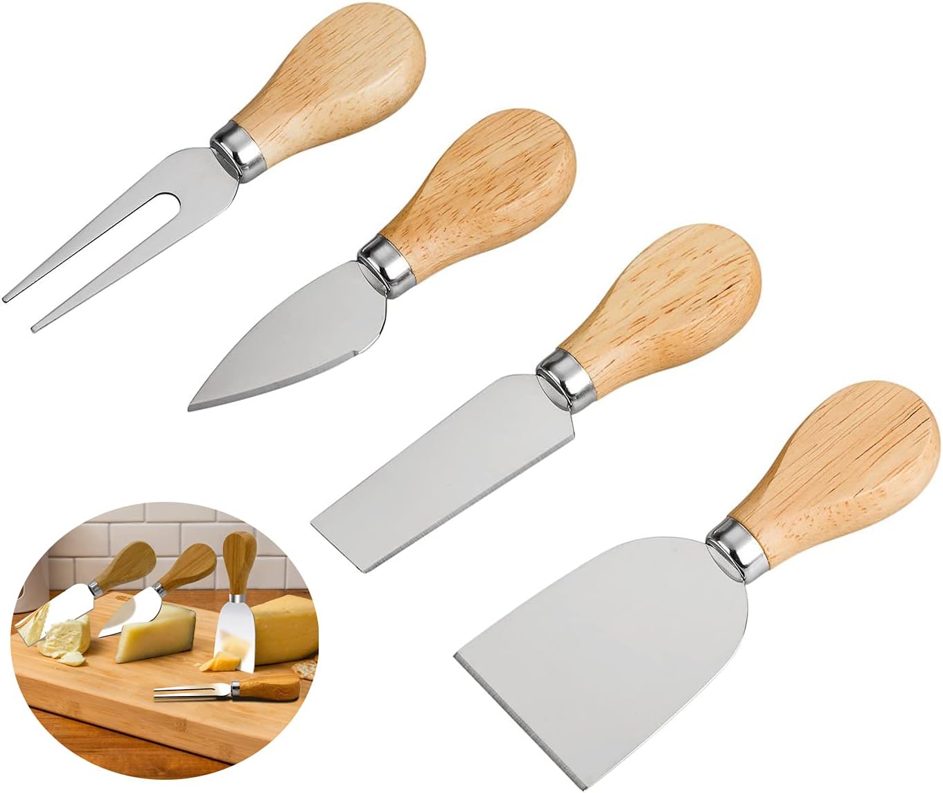 Set of 4 cheese knives
