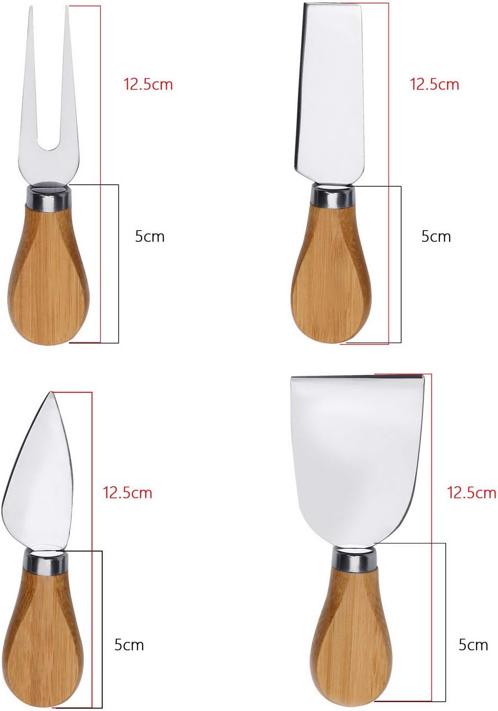Set of 4 cheese knives