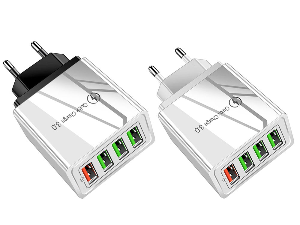 Настенное зарядное устройство с 4 портами USB Quick Charge 3.0