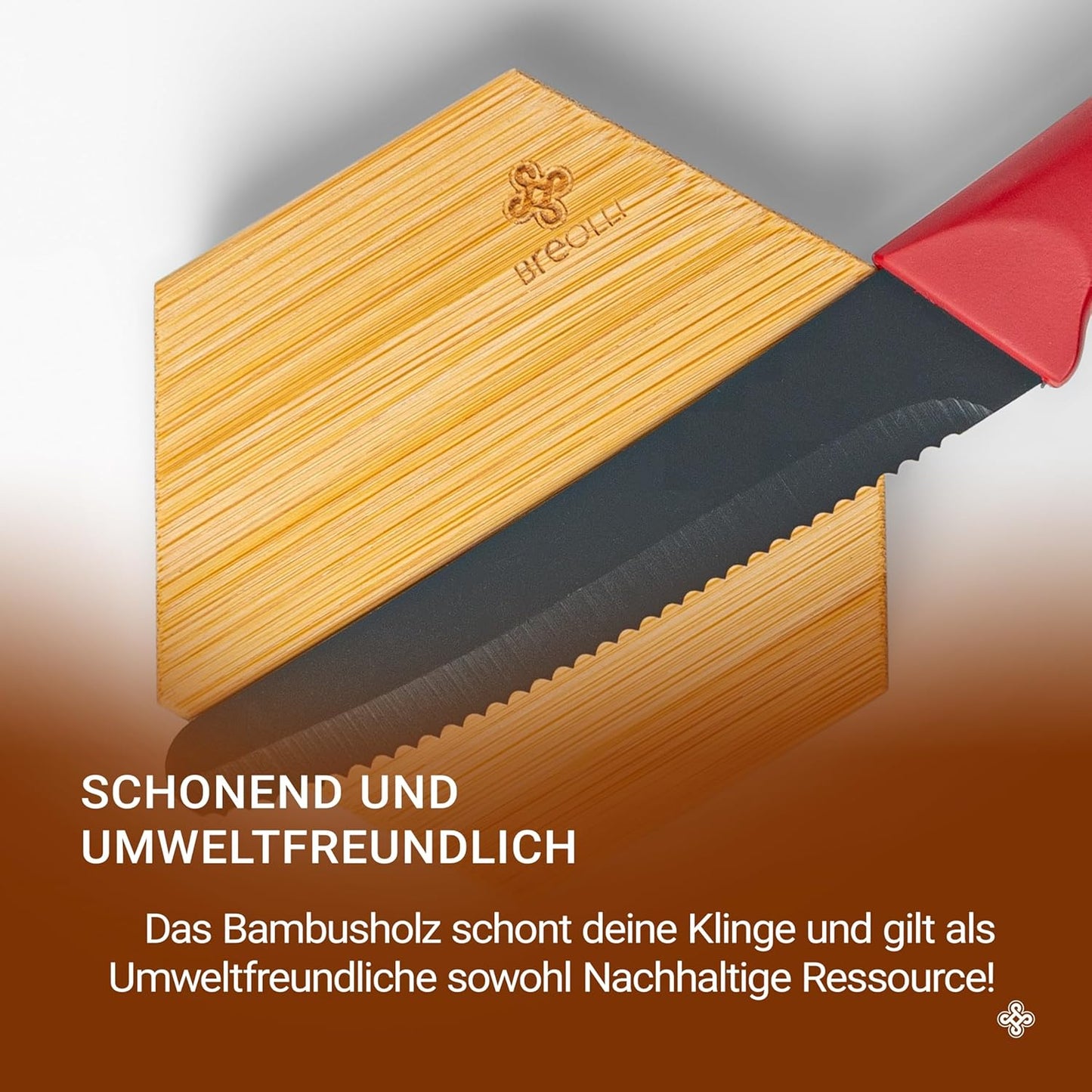 Magnetische Messerleiste – Sechseckiger Bambus-Messerhalter mit starkem Magneten, zur Befestigung an Wand oder Kühlschrank