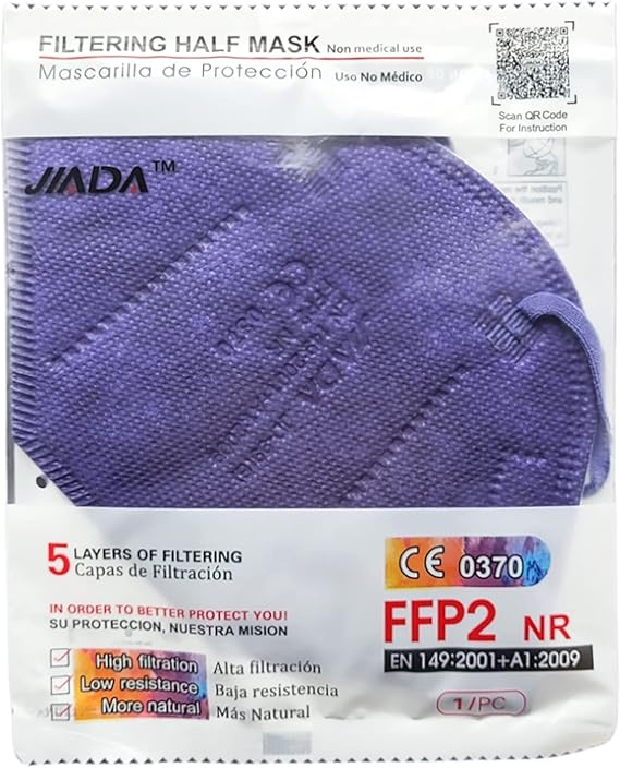 FFP2 zilas sejas maskas CE0370 Jiada