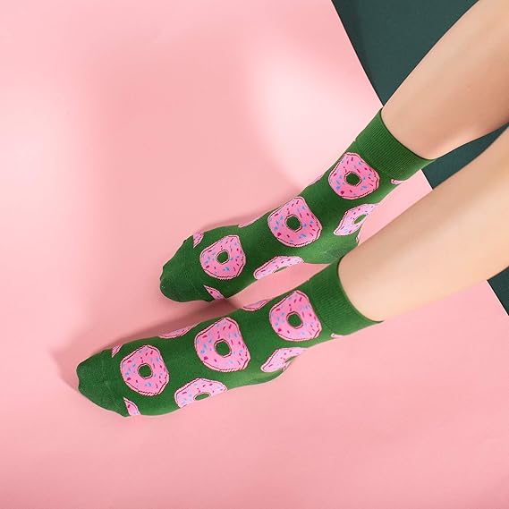 Lustige bunte Socken für Damen – Socken für Mädchen, lustige Strümpfe, Geburtstagsgeschenk, verrückte Socken, modische ausgefallene Socken 36-40