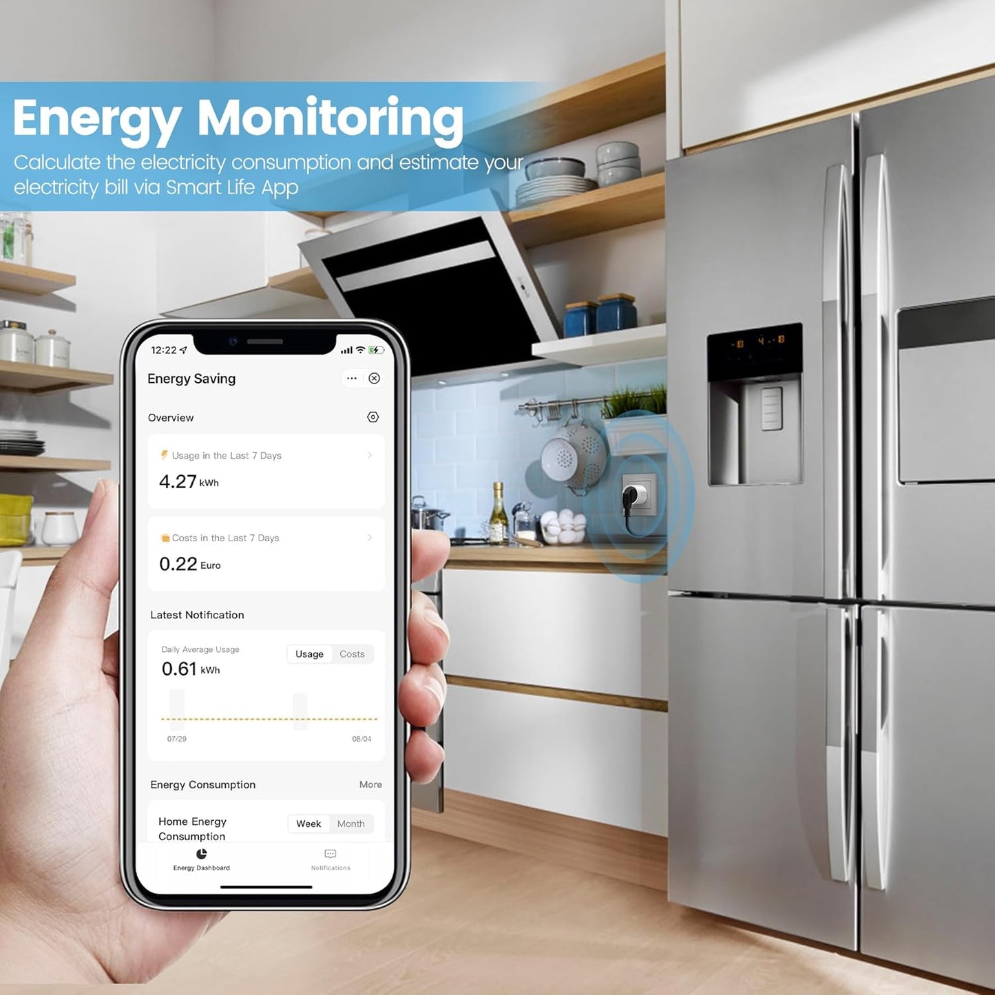WiFi Nutipistik ET20 (4 tk) – Energiatarbimise jälgimisega Mini Smart Plug, Alexa ja Google Home tugi