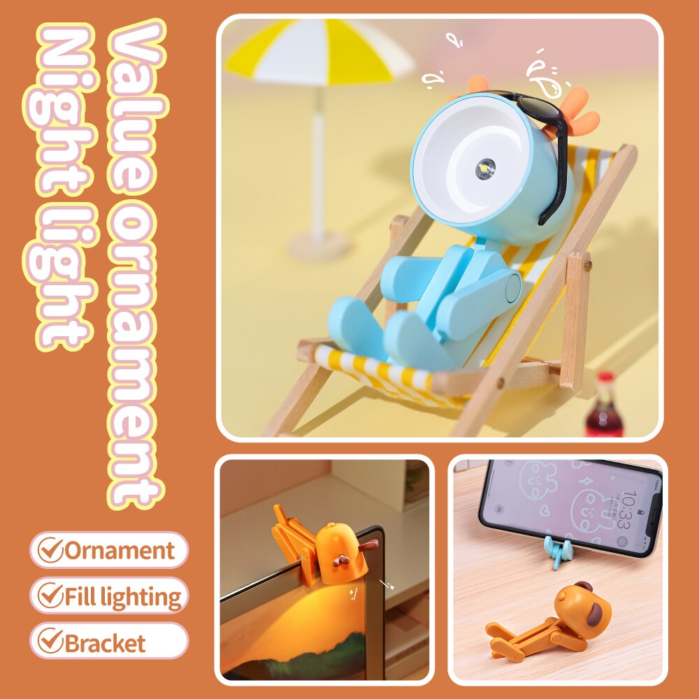 Mini LED Desk Lamp and Phone Holder