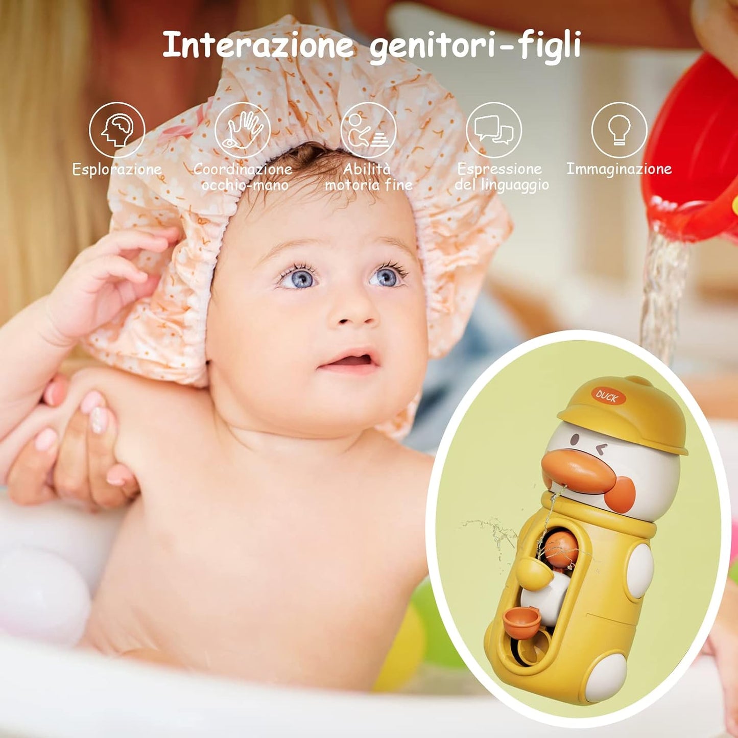 Vannimänguasi part pöörleva vesirattaga