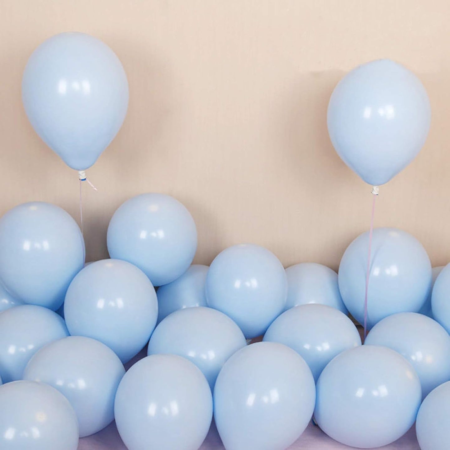 Pastellblå ballonger 12" (50 st) – latexballonger för födelsedagar, babyfester och för att fyllas med helium