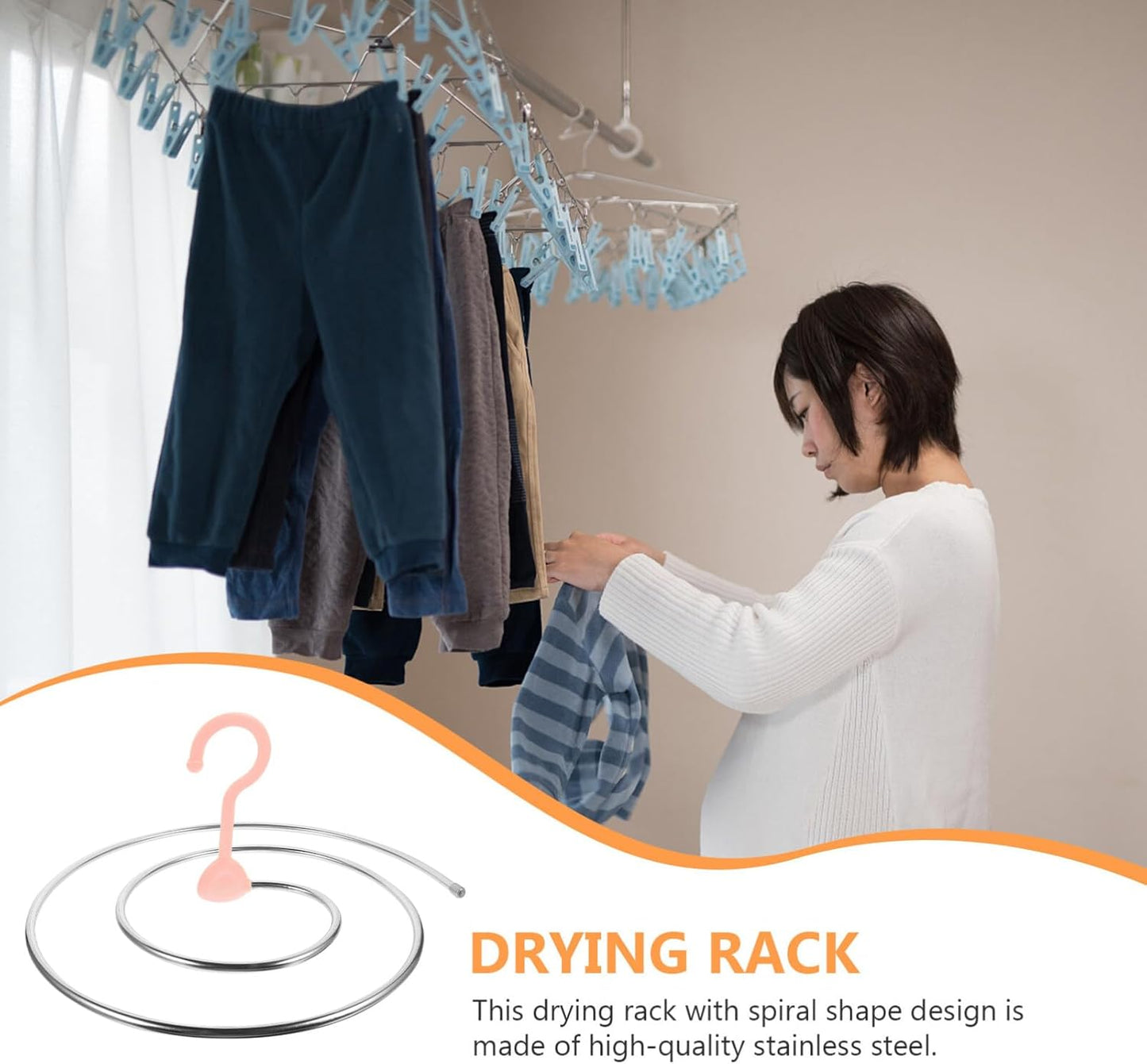 Spiral Metal Laundry Drying Rack