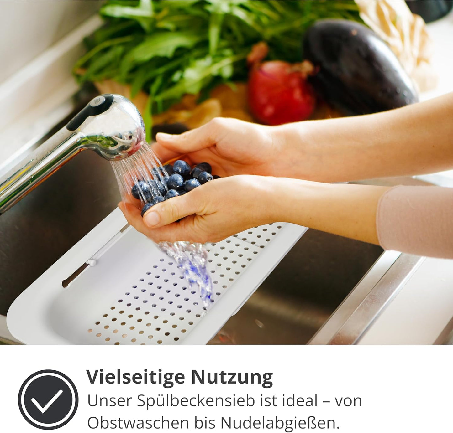 Ausziehbares Küchensieb, Spülsieb