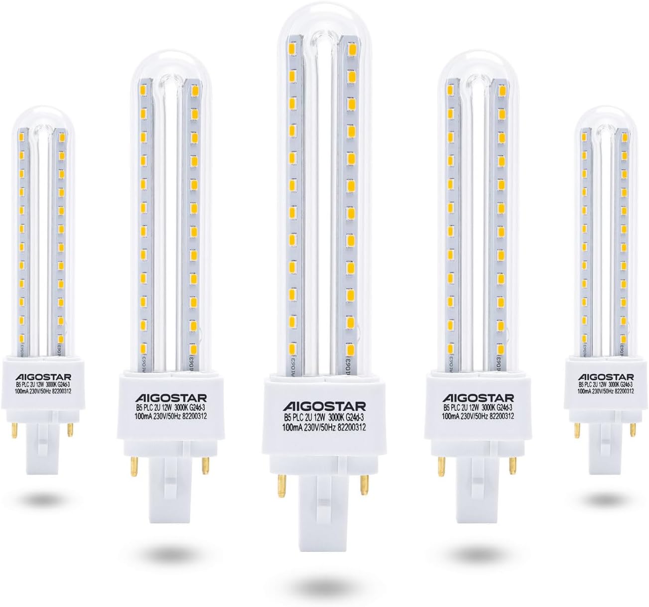 PLC G24 LED-pirnid energiasäästlikud (3 tk pakendis)