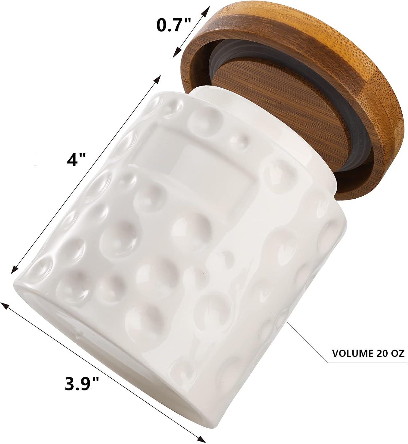 Posliiniset kuivatuotteiden purkit, 0,6 l, 3 kpl
