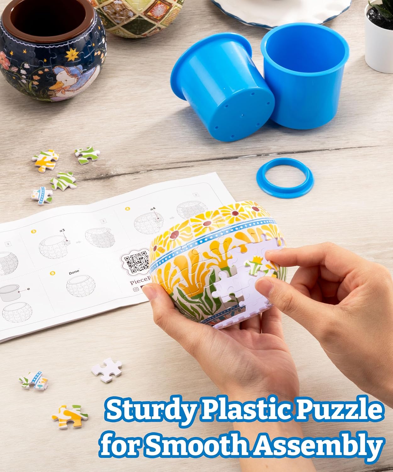 3D Puzzle Flower Pot for Cacti and Succulents – A Creative Gift Idea
