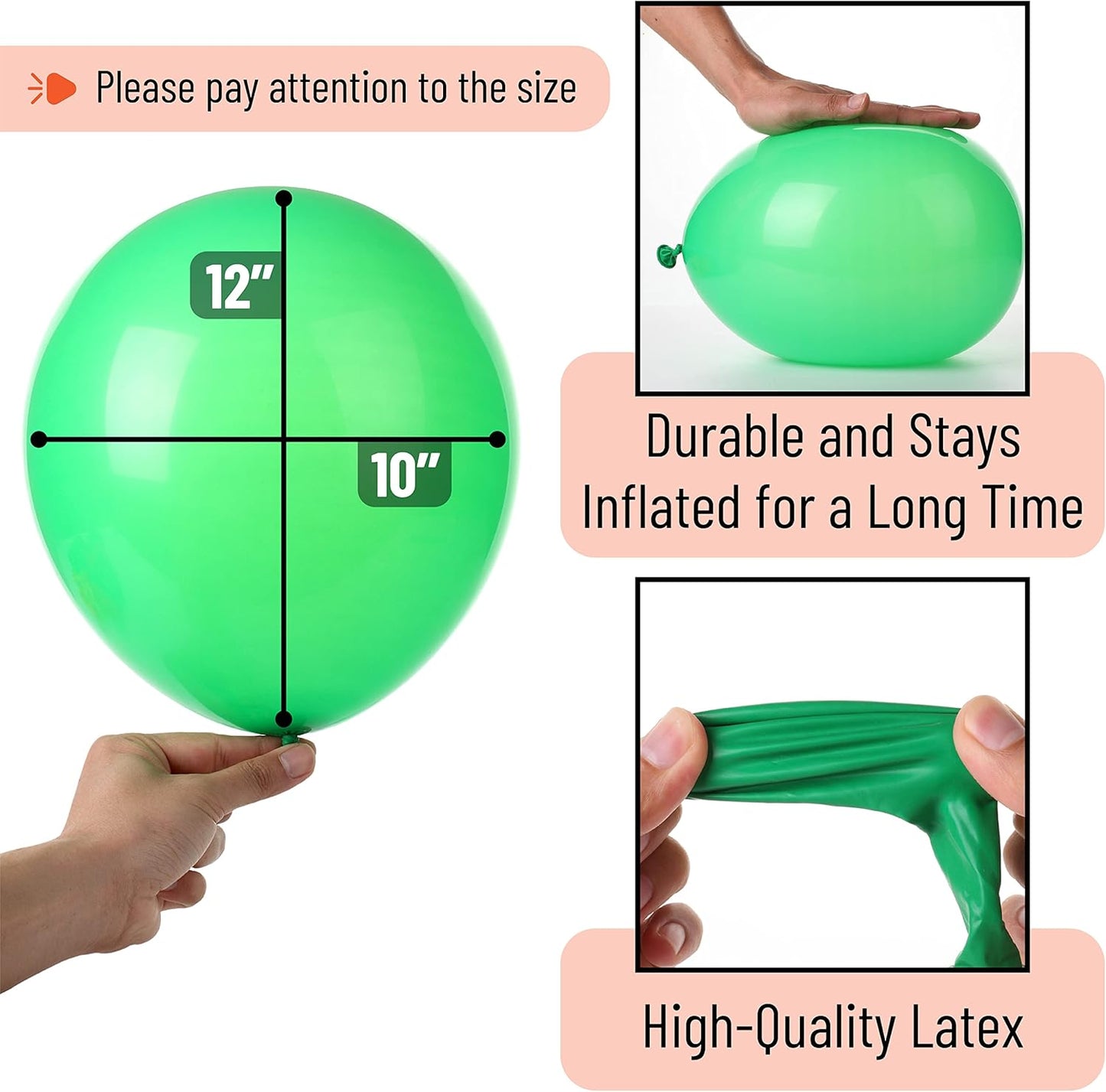 Balloner – 12 tommer, 54 stk., klare farver, latex