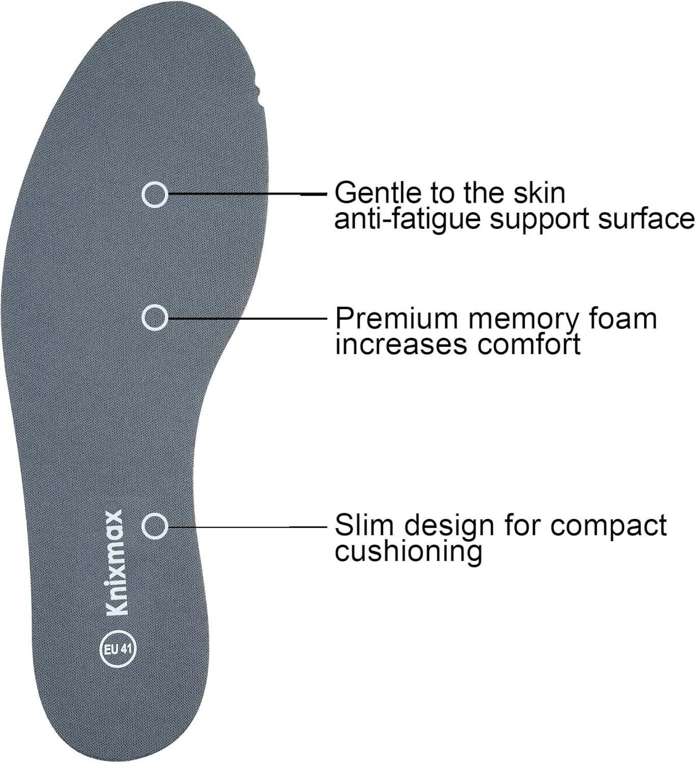 Knixmax Memory Foam -sisäpohjat 43,5