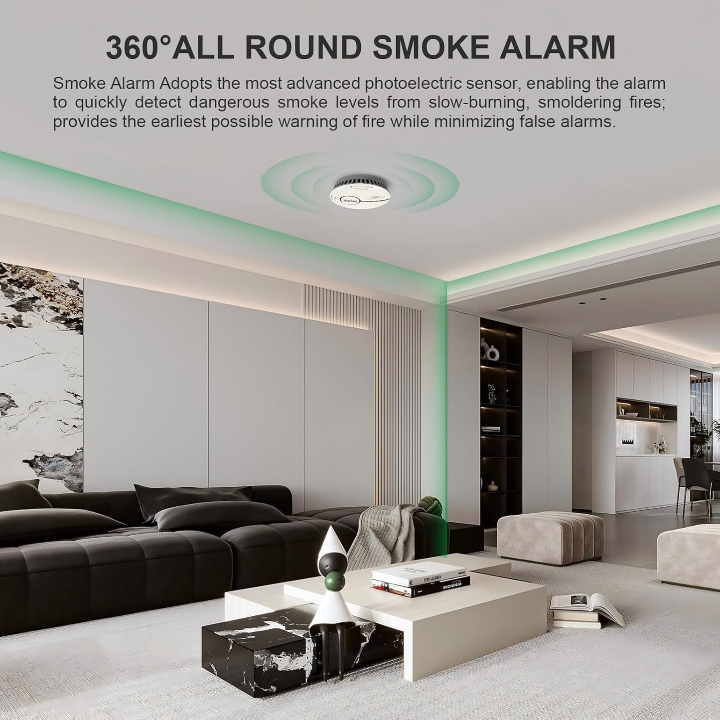 Suitsuandur autonoomne, asendatava patareiga – EN 14604, 85 dB