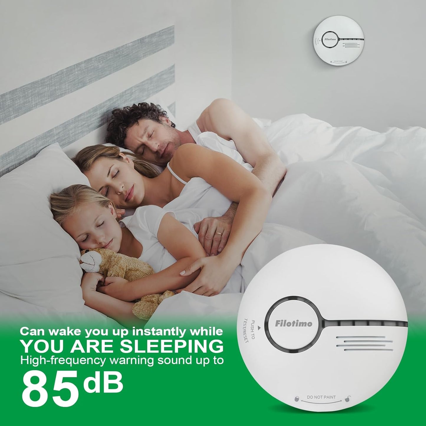 Suitsuandur autonoomne, asendatava patareiga – EN 14604, 85 dB