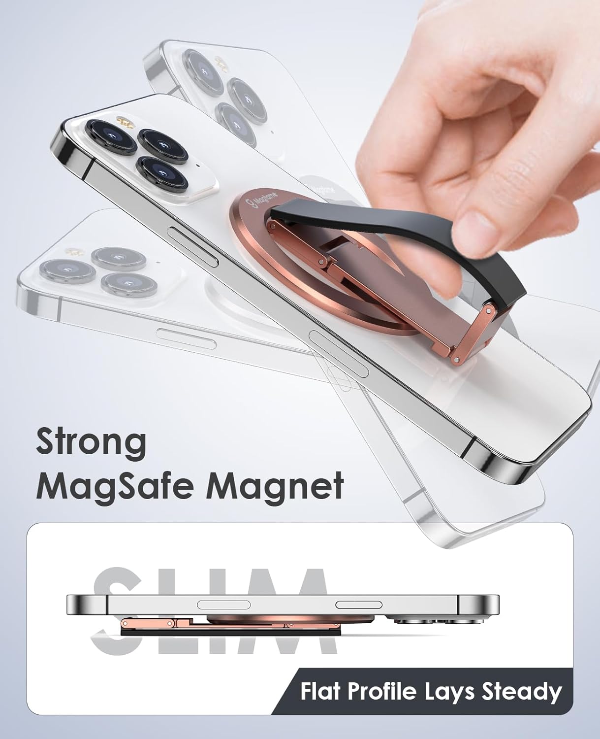 Magnet - telefonikinnitus - roosa kuld