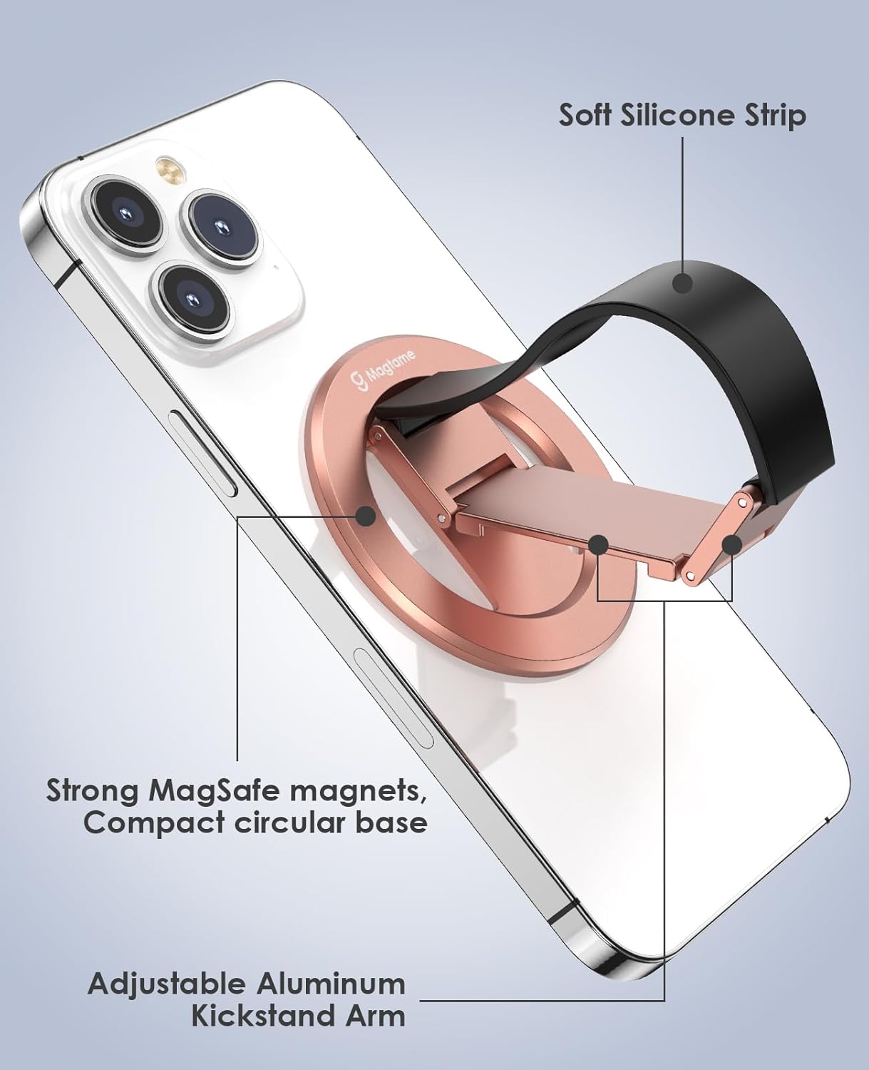 Magnet - telefonikinnitus - roosa kuld