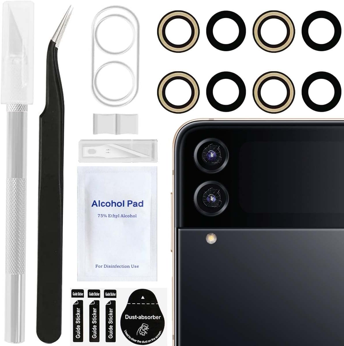 Mobiiltelefoni Kaameraläätse Paranduskomplekt W23 Flip