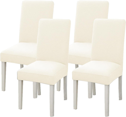 toolikatted – eemaldatavad ja pestavad stretch-katted (Beige, 4 tk komplekt)