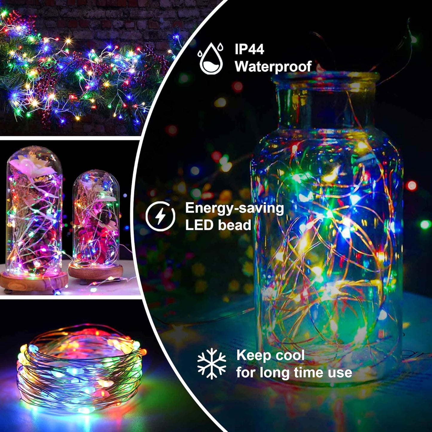 LED gaismas 100 LED