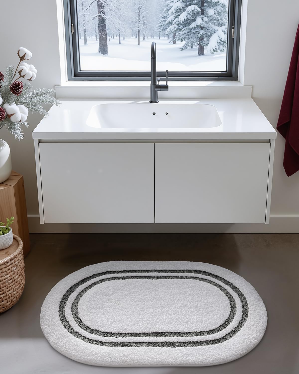 Vannitoavaip 44x76 cm ovaalne – pehme, imav ja libisemisvastane