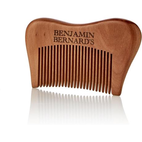 Beard and moustache comb in walnut wood