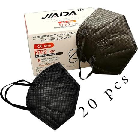 FFP2 JD99 mask with CE0370 certificate - 20 pcs (black)